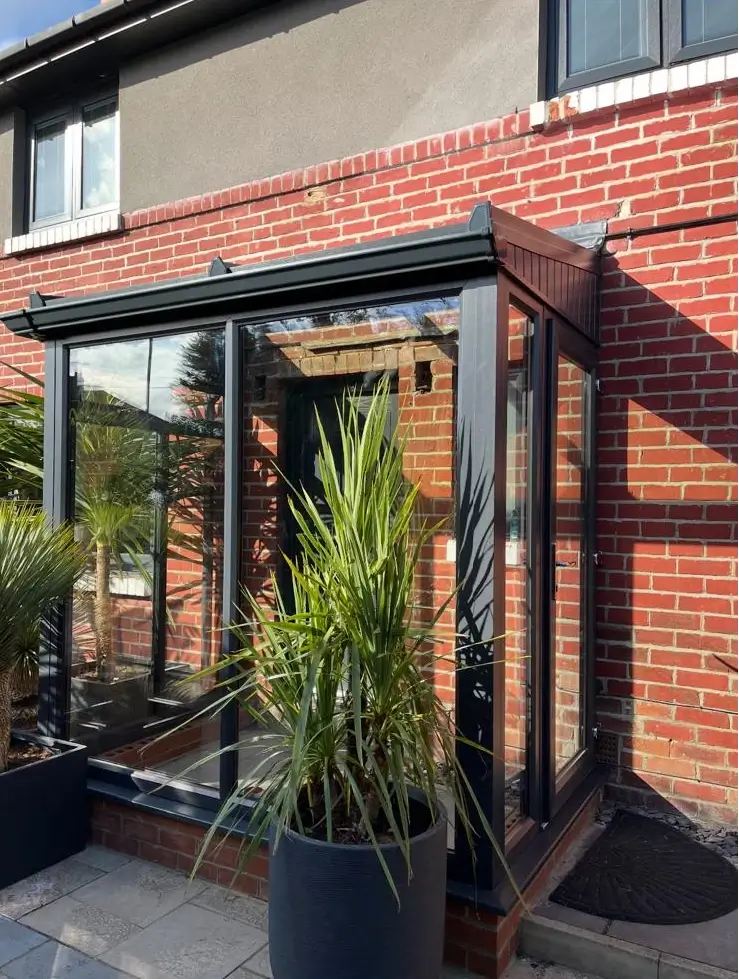 Anthracite Grey Porch in Leeds Anthracite Grey Porch in Leeds